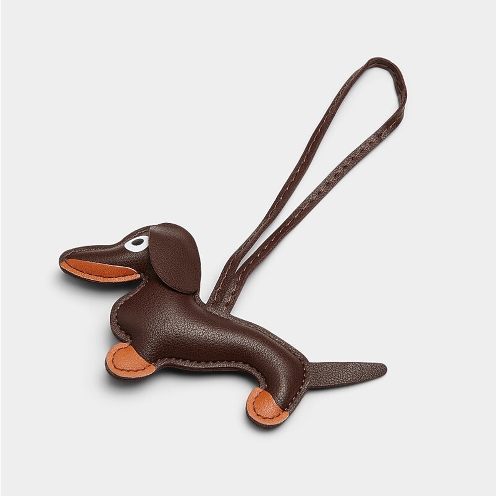 NWOT Brown and Orange Dog  Daschund Keychain